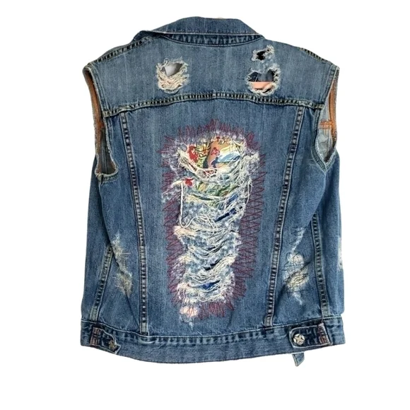 𝅺X-RAY Denim Vest - Picture 2 of 6